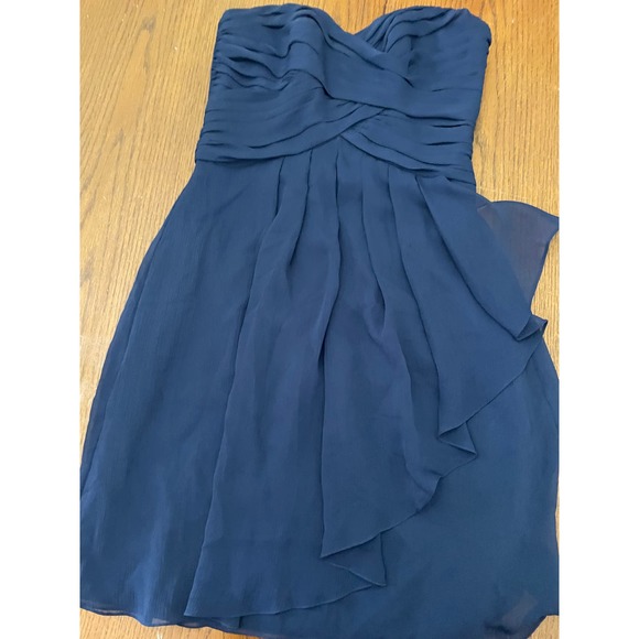 Davids Bridal Navy Blue Dress Size 2 - Picture 1 of 6